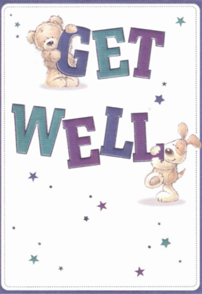 Overflowing with gentle cheer, this carefully illustrated get well card brings to mind the community spirit that infuses Leamouth's bustling riverside neighborhoods. Two beloved companions-a downy bear and an exuberant puppy-take center stage, each depicted with endearing attention to detail: the bear's plush, cocoa-colored coat and the puppy's floppy, touchable ears. Scattered star motifs in lavender, blue, and indigo float overhead, as though carrying well wishes on the same breezes that glide across the Thames near Trinity Buoy Wharf. Bold, assertive letters shaded in vibrant grape and cool aqua anchor the scene, their soft curves and rounded forms echoing the friendliness of Leamouth locals gathering for coffee or meeting at festivals along the quays. The design finds balance in its tactile richness and visual clarity, conveying a blend of encouragement, innocence, and reassuring comfort. It's easy to imagine sending this card alongside a thoughtfully arranged bouquet from a Leamouth florist, both designed to bring heartfelt support to a neighbor convalescing at City Island or overlooking Bow Creek. With its uplifting palette, soft edges, and sincere mood, this card offers a burst of hope and genuine well-wishing to anyone in need, capturing the light and kindness of Leamouth's unique riverside community.